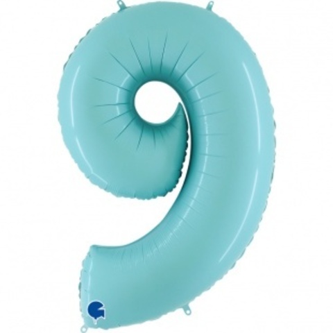 Цифра "9" Голубой