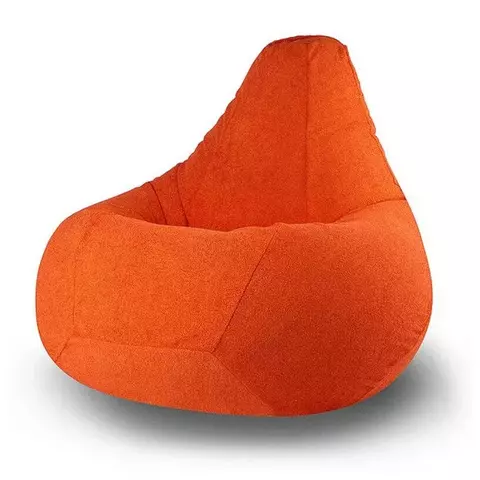Кресло-мешок «Груша» Велюр Оранжевый XXXL