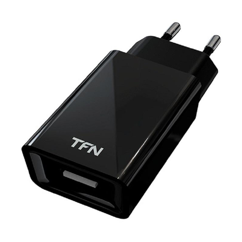Зарядное устройство сетевое TFN, USB, 1A, черный (TFN-WC1U1ABK)