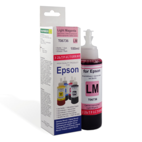 Чернила Epson, Revcol, серия L, EV ультра-стойкие, оригинальная упаковка, Light Magenta, Dye, 100 мл.