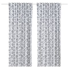 Комплект штор IKEA DOVREFIBBLOR (ДОВРЕФИББЛОР), Белый с рисунком, 145x250 см, 2 шт