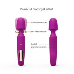 Лиловый вибратор с 2 сменными насадками R-Evolution Wand Vibrator with 2 Attachments