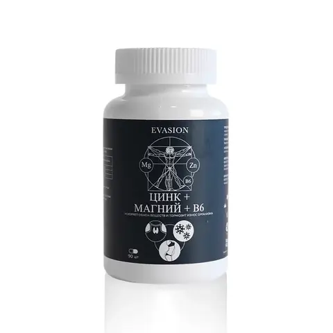 Evasion ЦИНК + МАГНИЙ + B6, 90 шт |