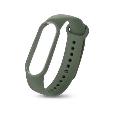 Силиконовый ремешок Silicon Loop для Xiaomi Mi Band 5, 6 (Темно-зеленый - Army Green)