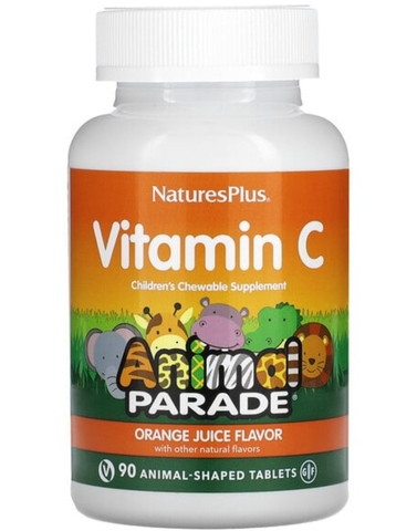 Nature's Plus, Source of Life, Animal Parade, Vitamin C, Natural Orange Juice Flavor, 90 Animal-Shaped Tablets