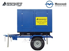 Дизельный генератор Азимут ЭД-20-Т400-2РПМ1 ММЗ на шасси в капоте с автозапуском