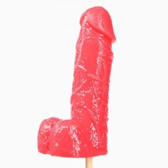 Леденец на палочке XXL «Новый год: Плохо себя вел» 18+, клубника, 140 г