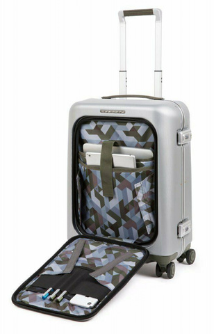 Чемодан Piquadro RELYGHT PLUS, серый/зелёный (BV4426PC2PL/GRVE)