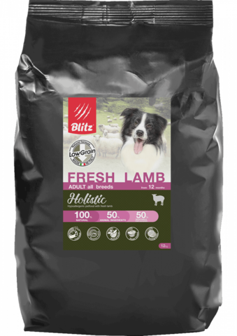 Blitz Holistic Fresh Lamb собаки всех пород, сухой, ягненок (12 кг)