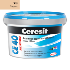 Затирка Ceresit CE 40 эластичн. водоот. противогрибковая персик (28) 2 кг