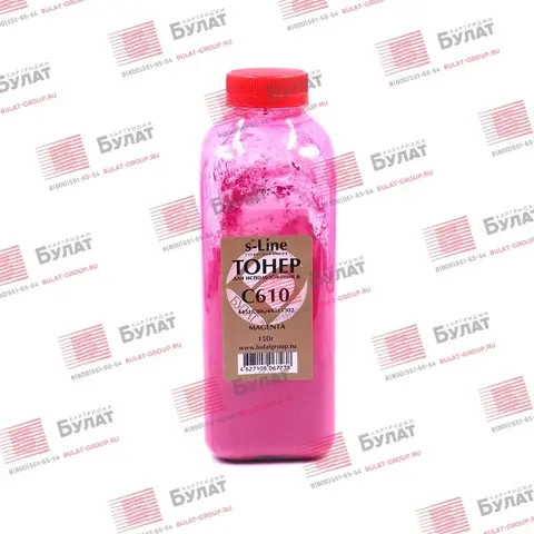Тонер БУЛАТ s-Line 44315306, 44315302 для Oki C610 (Пурпурный, банка 150 г)