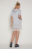 Платье для беременных 09361 серый меланж