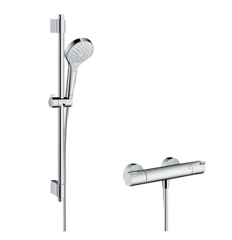 Hansgrohe Croma Select S 27833400 Термостатический смеситель для душа (хром | белый)
