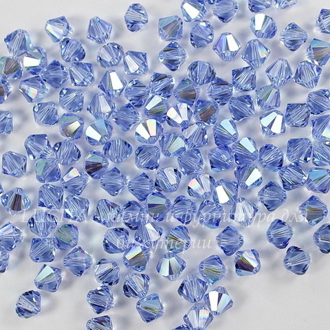 5328 Бусина - биконус Сваровски Light Sapphire Shimmer 6 мм, 5 штук