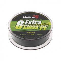 Купить шнур плетеный Helios Extra Class 8 PE Braid 0,10мм 135м Green HS-8PEG-10/135 G