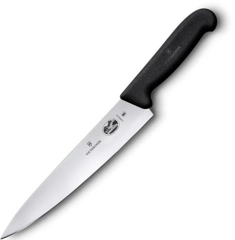 Нож кухонный Victorinox разделочный, лезвие 25 см, чёрный (5.2003.25)