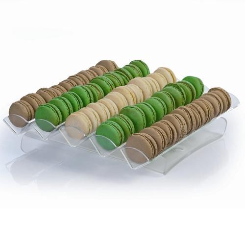 Подставка для Macarons 31,5х32,5см h6,5см, 5 полос, пластик, прозрачная AG05801