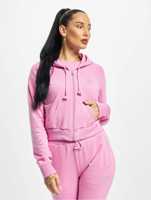 Розовый спортивный костюм женский Adidas Originals Cropped
