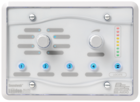 BSS BLU-8-V2-WHT Белый программируемый настенный зонный контроллер. Питание - PS48POE (Ethernet) или 999-PSU (24VDC).