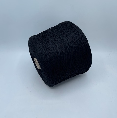 Бобинная пряжа (пр.Италия), art.Cotone, 350м/100 гр. 100%Хлопок, цвет-Черный , арт.34746
