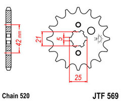 Звезда мотоциклетная JT JTF569.14