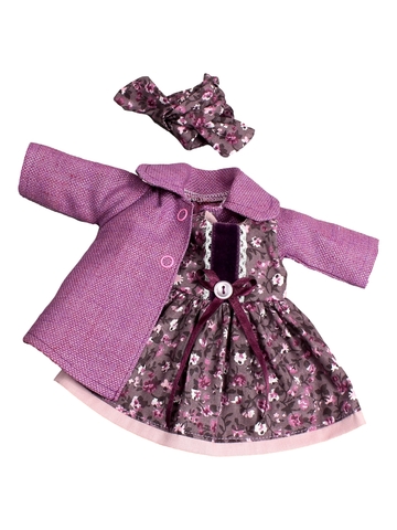 Пальто и платье - Лиловый. Одежда для кукол, пупсов и мягких игрушек.