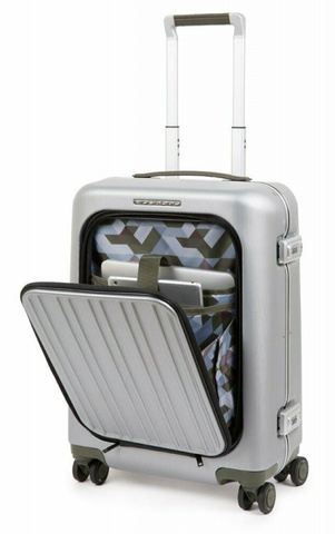 Чемодан Piquadro RELYGHT PLUS, серый/зелёный (BV4426PC2PL/GRVE)