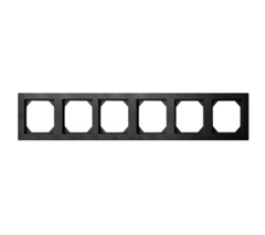 Рамка Шестиместная Антрацит (Универсальный Монтаж) LIREGUS EPSILON