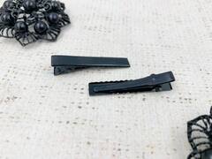 Основа для заколки Крокодил, р. 5,5х0,7 см, чёрный