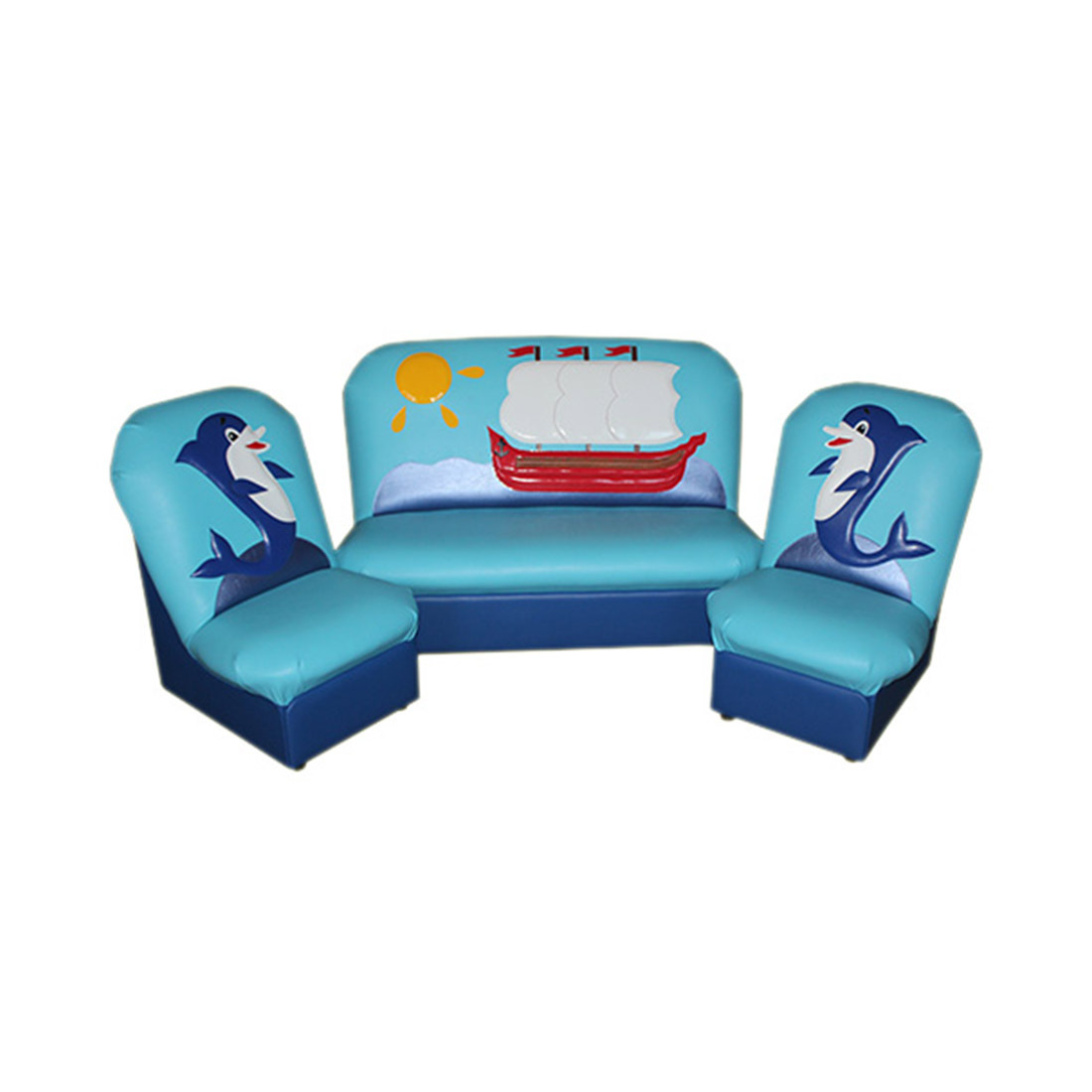 Детский комплект мягкой мебели Дельфин