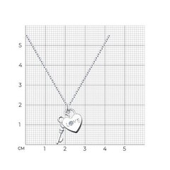 94070361 - Колье из серебра с подвесками в форме Сердца с ключем