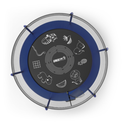 Батут UNIX Line SUPREME GAME 8 ft (blue)