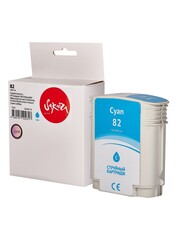 Струйный картридж Sakura C4911A (№82 Cyan) для HP Designjet 500/500+/500ps/500ps+/800series, водорастворимый тип чернил, голубой, 72 мл.