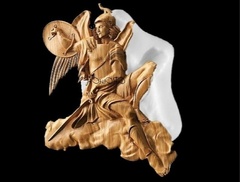 Силиконовый молд № 566 Рыцарь с крыльями левый