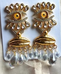 Серьги длинные Schiaparelli с подвесками кристаллами