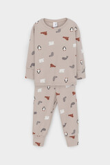пижама  для мальчика  К 1552/северные зверята на бежевом