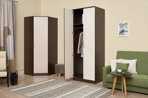 Шкаф 2-х створчатый Фиеста венге / лоредо