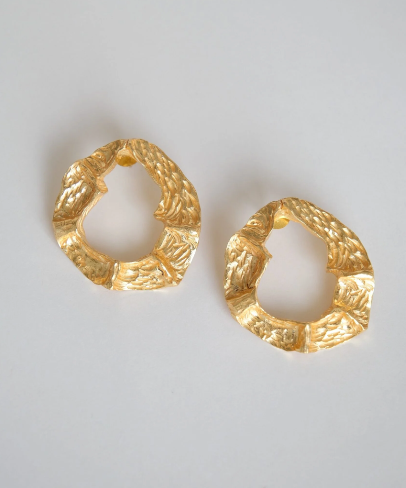 Серьги Золотая фольга
