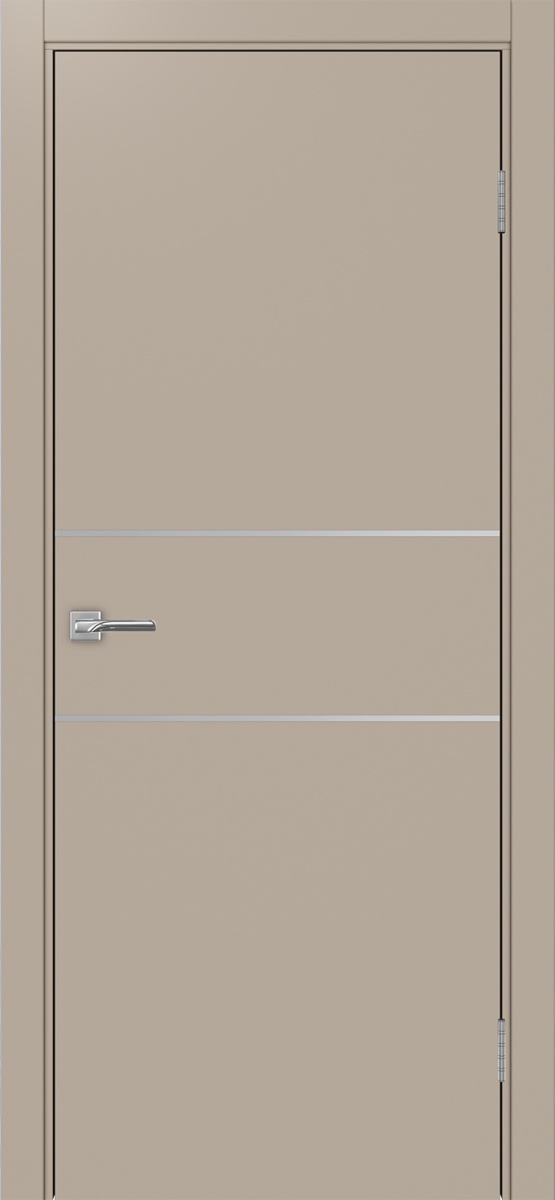 Дверь межкомнатная Оптима Порте Неаполь 203 молдинг SC (кромка ПВХ в цвет полотна с 4х сторон с врезкой под замок Морелли М1895 (М1885)), цвет мокко, экошпон, глухая