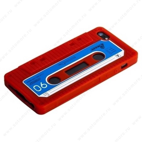 Накладка силиконовый для Apple iPhone SE/ 5s/ 5C/ 5 кассета красный