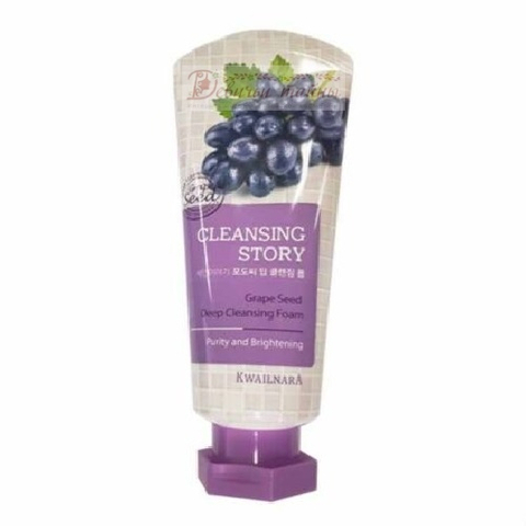 Welcos Kwailnara Cleansing Story Foam Cleansing (Grape Seed) - 120 г, Пенка для лица с экстрактом виноградных семечек