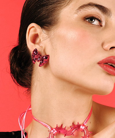 Серьги BOW BARBIE PINK