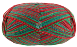 Пряжа Lana Grossa Meilenweit 100 Merino Christmas Lurex 6794