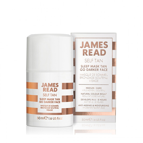 Ночная маска для лица уход и загар темная James Read Sleep Mask Face Tan- Dark