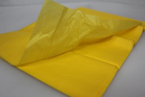 Упаковочная бумага, Тишью (76*50см), Желтая, 10 листов.