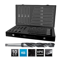 Набор сверл по металлу 14-23мм 10шт DIN345 HSS 118° (к/х - хв.) Terrax by Ruko A204001