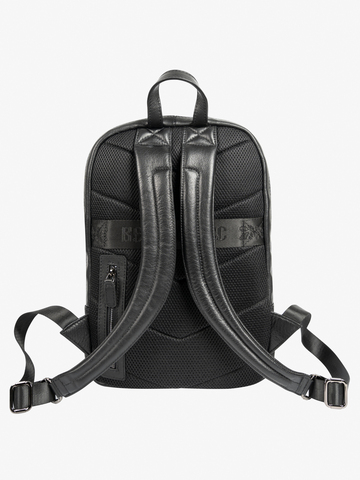 Кожаный рюкзак-компактный чёрного матового цвета / Распродажа