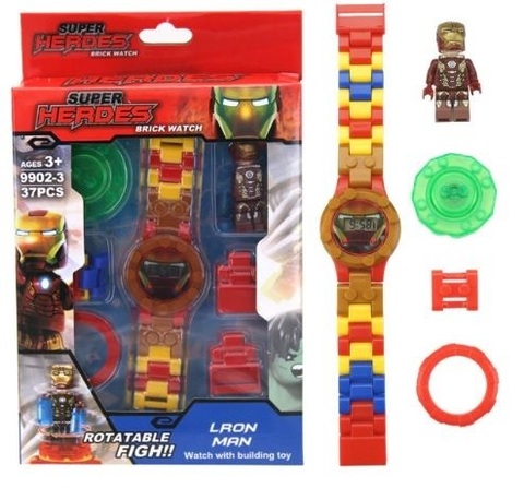 Детские наручные часы конструктор Супергерои