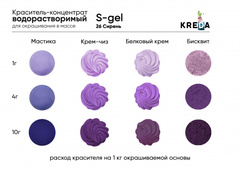 S-gel 26 сирень, краситель концентрат универсальный пищевой 20мл