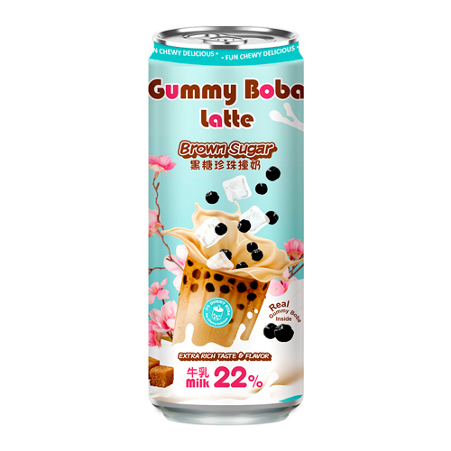 Gummy boba latte